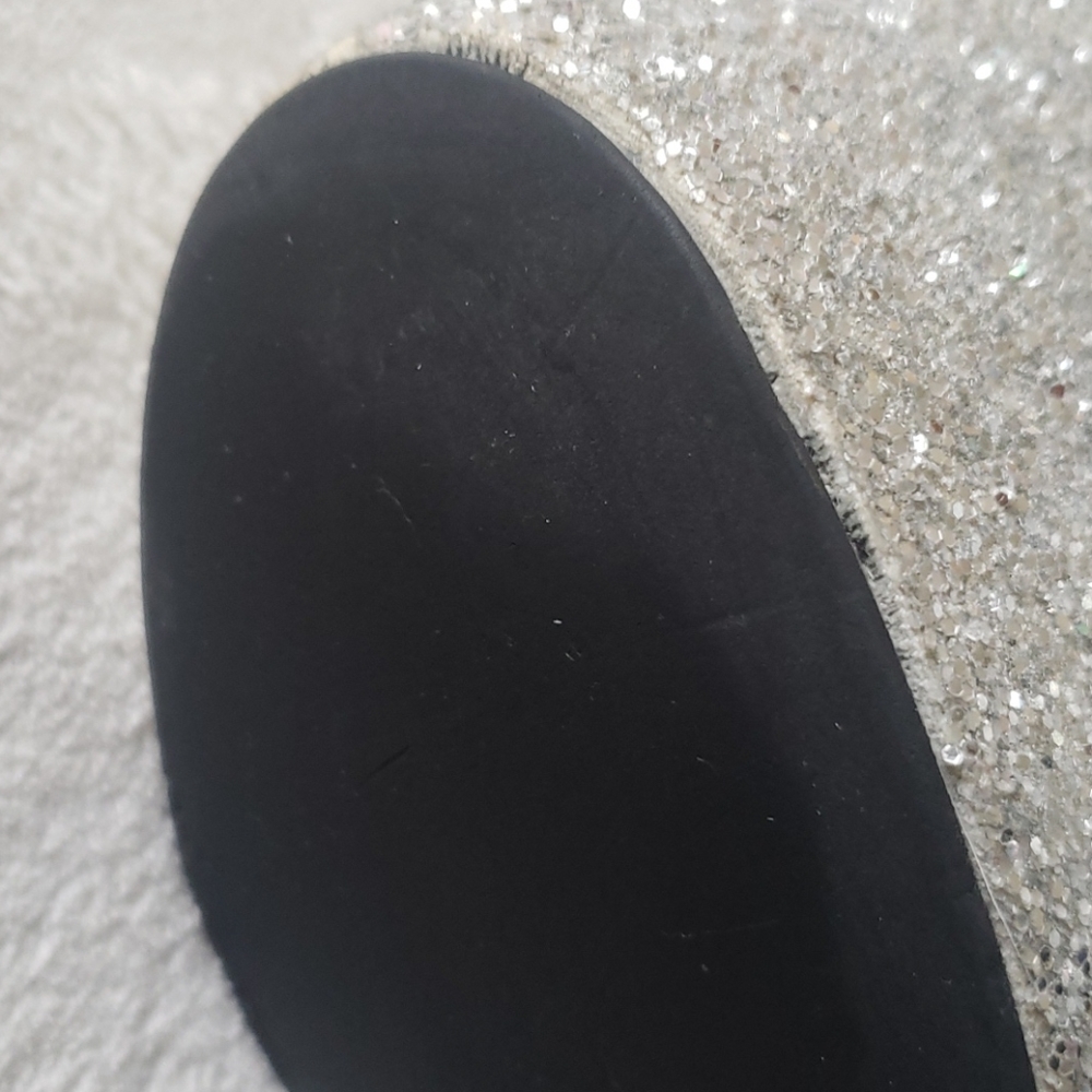 Dolls Kill Silver Glitter Platform Ankle Boots - Picture 4 of 5
